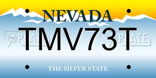 TMV73T Nevada License Plate