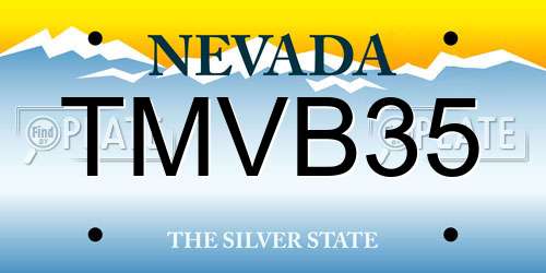 TMVB35 Nevada License Plate