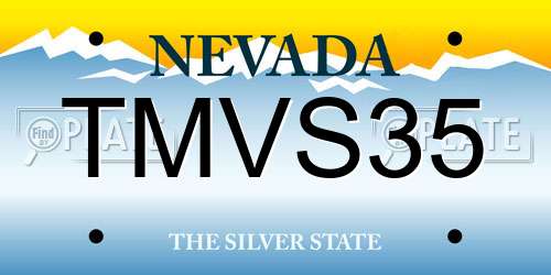 TMVS35 Nevada License Plate
