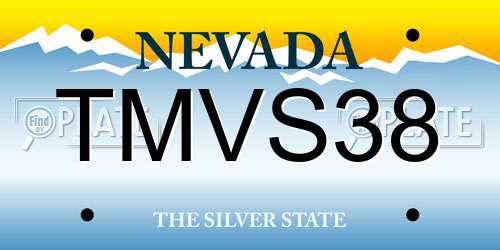 TMVS38 Nevada License Plate