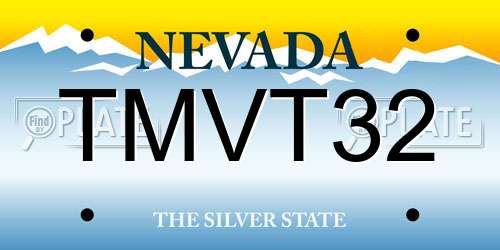 TMVT32 Nevada License Plate