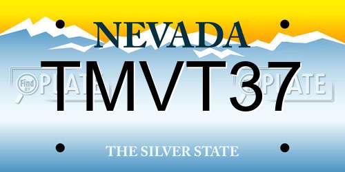 TMVT37 Nevada License Plate