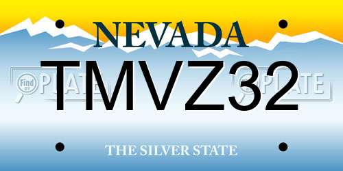 TMVZ32 Nevada License Plate