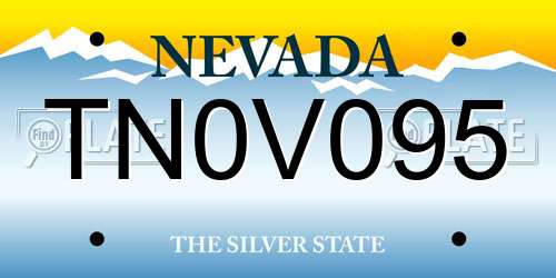 TN0V095 Nevada License Plate