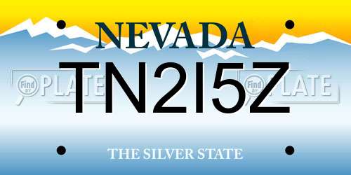 TN2I5Z Nevada License Plate