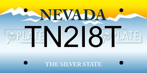 TN2I8T Nevada License Plate