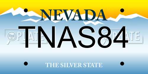 TNAS84 Nevada License Plate