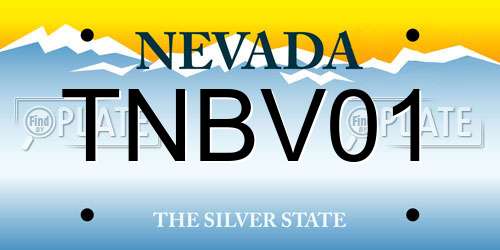 TNBV01 Nevada License Plate