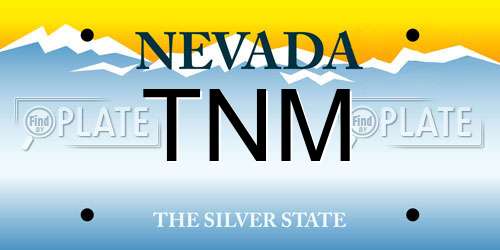 TNM Nevada License Plate