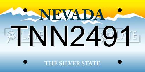 TNN2491 Nevada License Plate