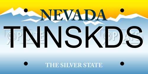 TNNSKDS Nevada License Plate