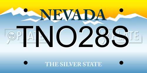 TNO28S Nevada License Plate