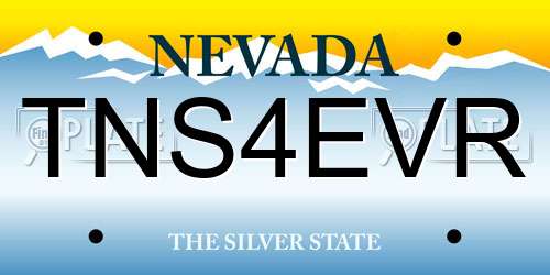 TNS4EVR Nevada License Plate