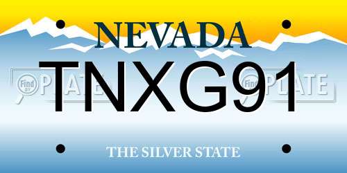 TNXG91 Nevada License Plate