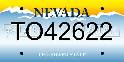 TO42622 Nevada License Plate