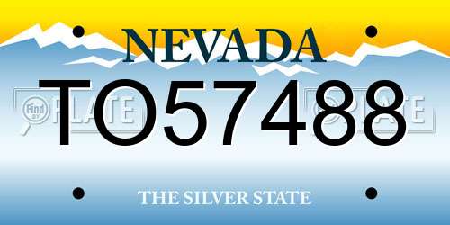 TO57488 Nevada License Plate