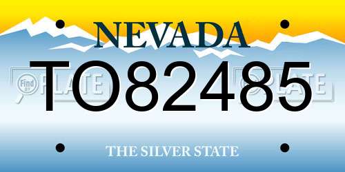 TO82485 Nevada License Plate