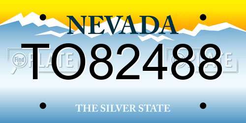 TO82488 Nevada License Plate