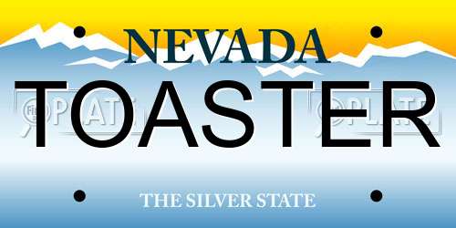 TOASTER Nevada License Plate