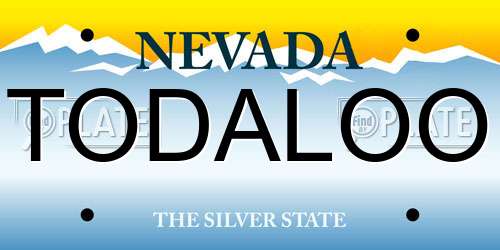 TODALOO Nevada License Plate