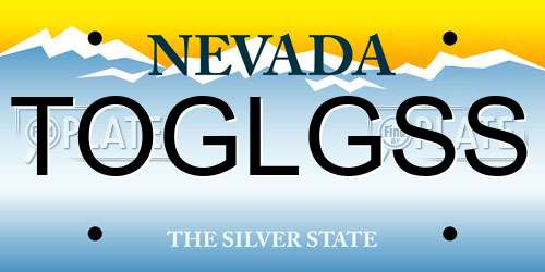 TOGLGSS Nevada License Plate
