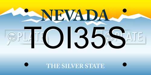 TOI35S Nevada License Plate