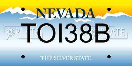 TOI38B Nevada License Plate