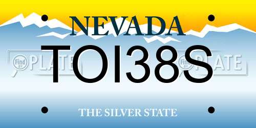 TOI38S Nevada License Plate