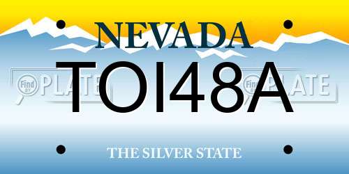 TOI48A Nevada License Plate