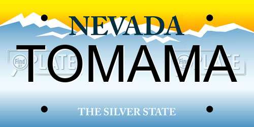 TOMAMA Nevada License Plate
