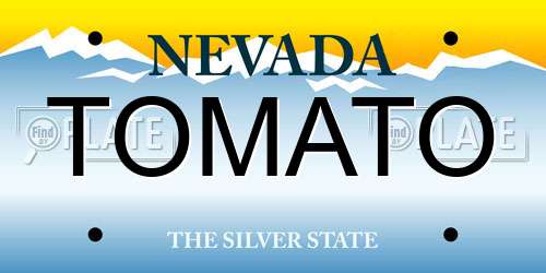 TOMATO Nevada License Plate