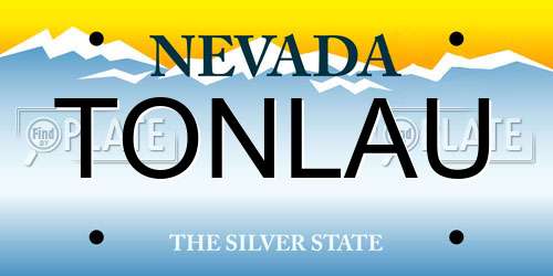 TONLAU Nevada License Plate
