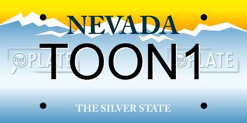 TOON1 Nevada License Plate