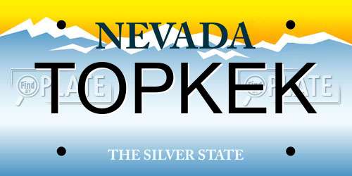 TOPKEK Nevada License Plate
