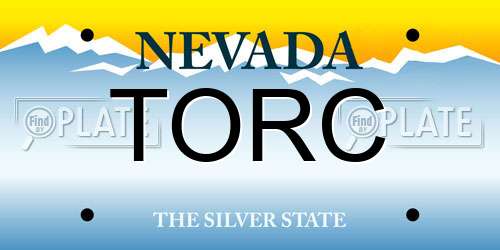 TORC Nevada License Plate