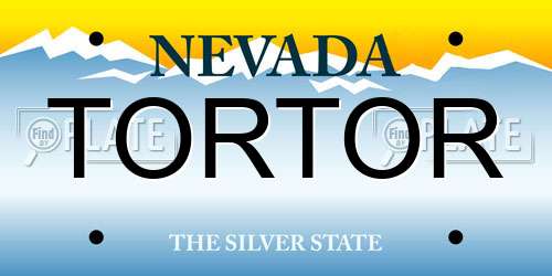 TORTOR Nevada License Plate