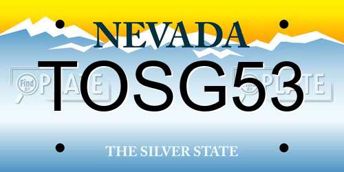 TOSG53 Nevada License Plate