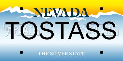 TOSTASS Nevada License Plate