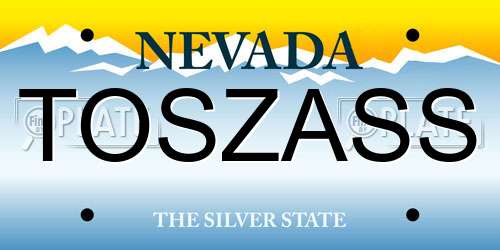 TOSZASS Nevada License Plate