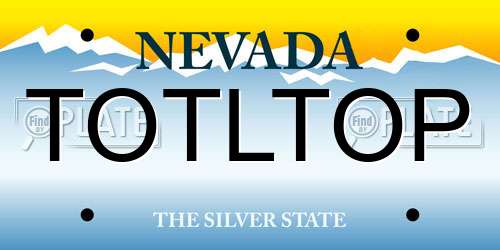 TOTLTOP Nevada License Plate