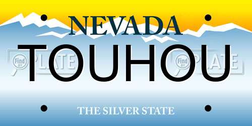 TOUHOU Nevada License Plate