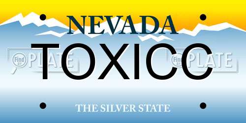 TOXICC Nevada License Plate