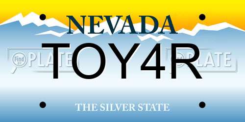 TOY4R Nevada License Plate