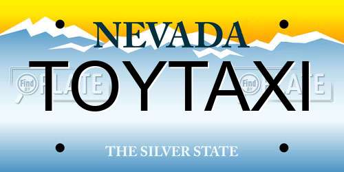 TOYTAXI Nevada License Plate