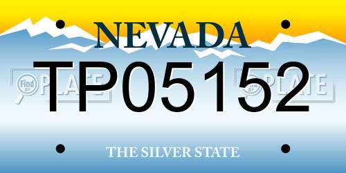 TP05152 Nevada License Plate