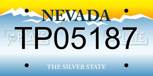 TP05187 Nevada License Plate