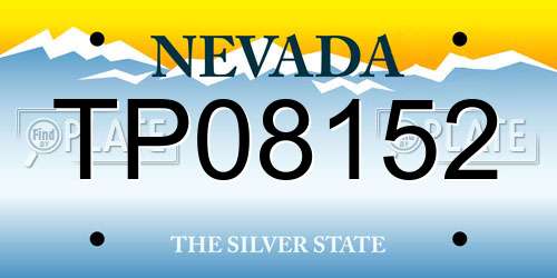 TP08152 Nevada License Plate