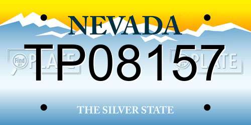 TP08157 Nevada License Plate