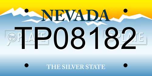 TP08182 Nevada License Plate