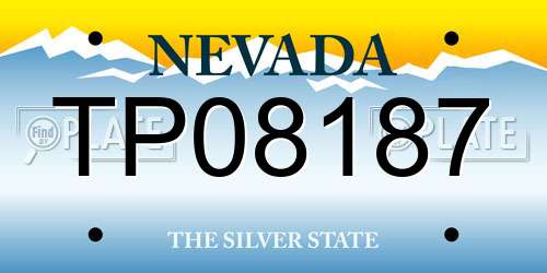 TP08187 Nevada License Plate